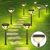 Linkind Solar Pathway Lights 8 Pack Solar Outdoor Lights Warm White Solar Path Lights for Outside Waterproof Adjustable Solar Lights Outdoor for Walkway Yard Driveway Backyard