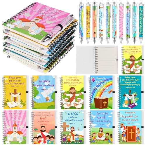 Carnet de notes église anti-oubli : écrivez vos prières avec ce lot de blocs à spirale et stylos