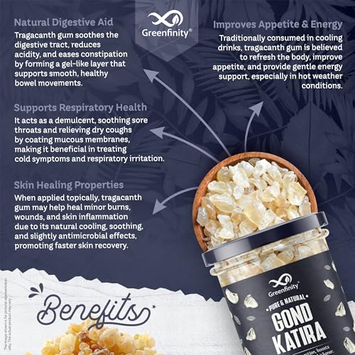 Image of Greenfinity Basil Seeds & Gond Kateera Combo | 200g Sabja Seeds + 100g Tragacanth Gum | Summer Body Coolant | Digestion & Weight Management | 100% Natural | FSSAI Certified