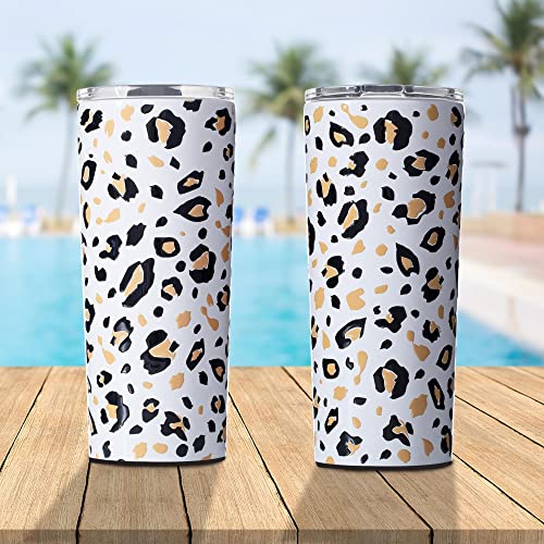 Weboia 20 Oz Leopard Print Tumbler Birthday Gifts For Women Insulated Cups School Gifts For Best Friends,Cheetah Print Mug Gift Ideas For Leopard Lovers Sister Mom #TOP5