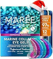 MAREE Eye Gels - Cooling Pads Under Eye Patches for Puffy Eyes and Dark Circles with Collagen & Hyaluronic Acid - Anti Wrinkles Under Eye Masks Skincare Treatment for Puffiness - Parches Para Ojeras