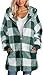 Fleece Jacket Women 2024 Casual Hooded Sherpa Jacket Oversized Flannel Jacket Full Zip Cardigan Winter Coats (7,M)