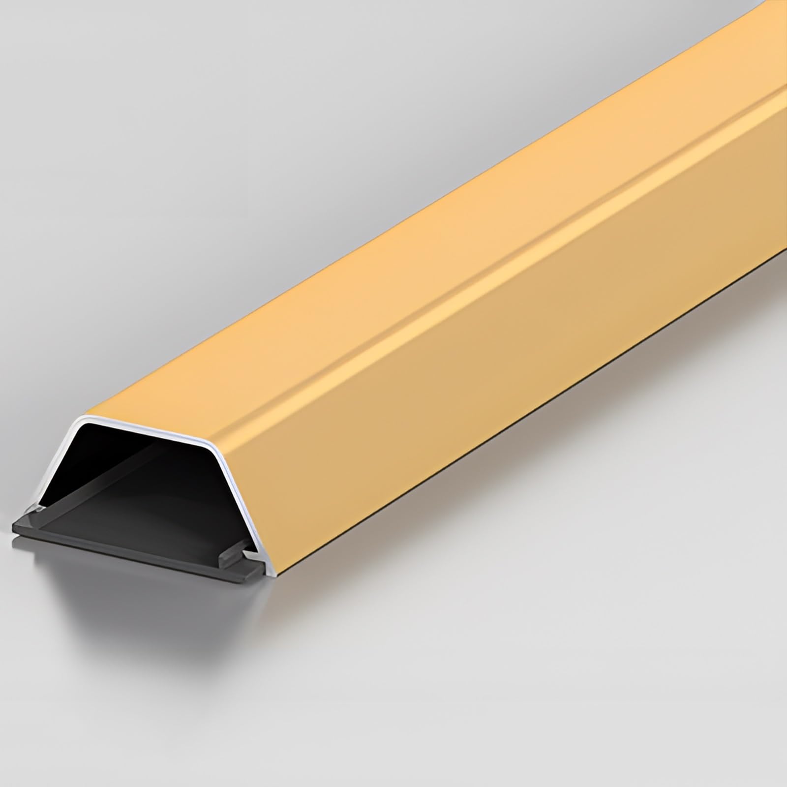 kabelschacht Bodenkabelkanal, Kabelabdeckung, Versteckkanal, Wasserdichter Aluminium-Kabelkanal Für Den Schreibtisch Im Homeoffice, Ethernet Kabelkanal Mit Stolperschutz(Yellow,WxH-30x13mm)
