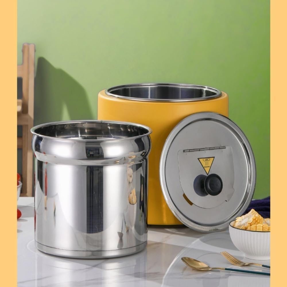 DRWG業務用電気式スープウォーマー、温度調整可能なスープジャー。レストランや大家族に最適な大容量スープ保温鍋。ステンレス鋼製のスー