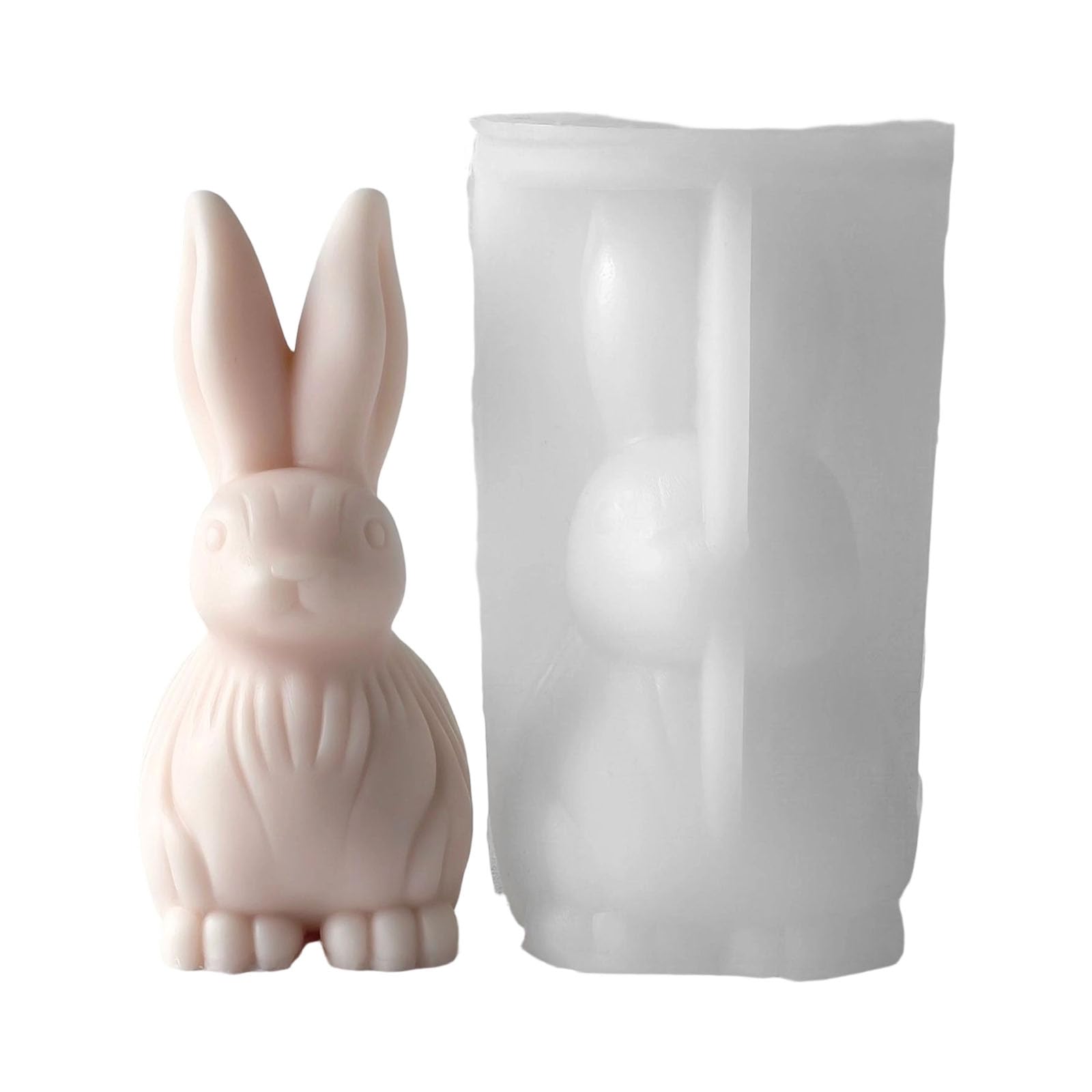 Snorvixre Rabbits Shaped Silicone Easy Cleaning Detailed Easters Making Supplies Easters Rabbits Silicone