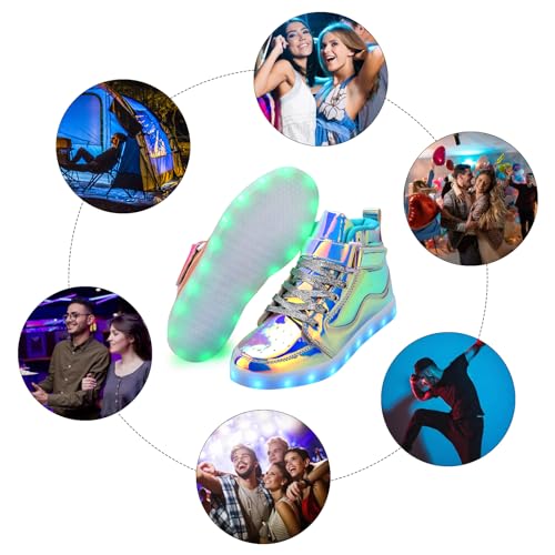Qimaoo AM-0724-XCSL44 Light Up Shoes Men Women Led Shoes Usb Charging Adult Light Up Shoes High Top Led Sneakers Glow In The Dark Shoes thumb #4