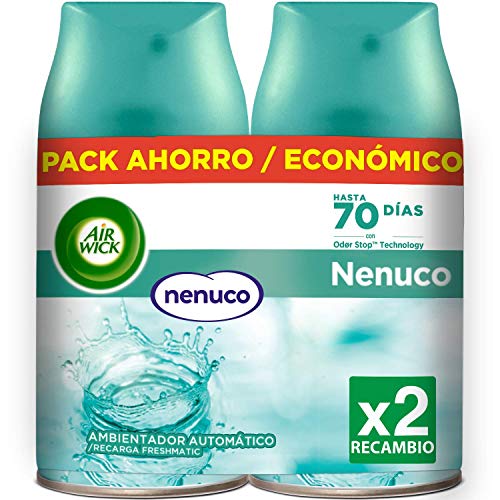 Air Wick Freshmatic - Recambio de Ambientador Spray Automático, Aroma a Nenuco - 2 x 250ml