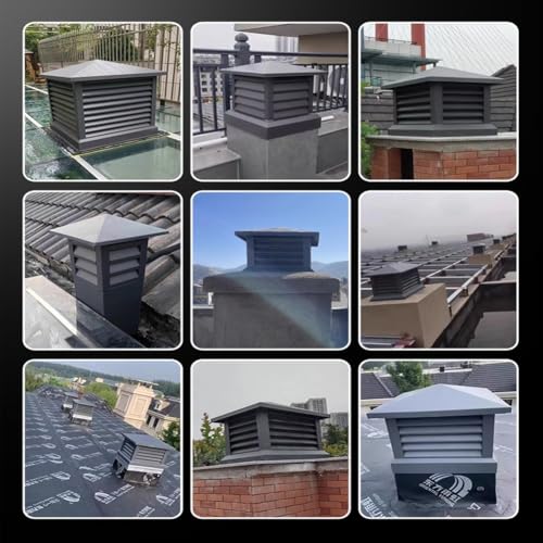 Tapa cuadrada de aluminio para chimenea ajustable de 12 a 16 pulgadas 8