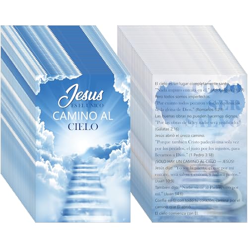 RUBOAOA 240 Pcs Spanish Gospel Tract Cards, Christian Evangelism Bible
