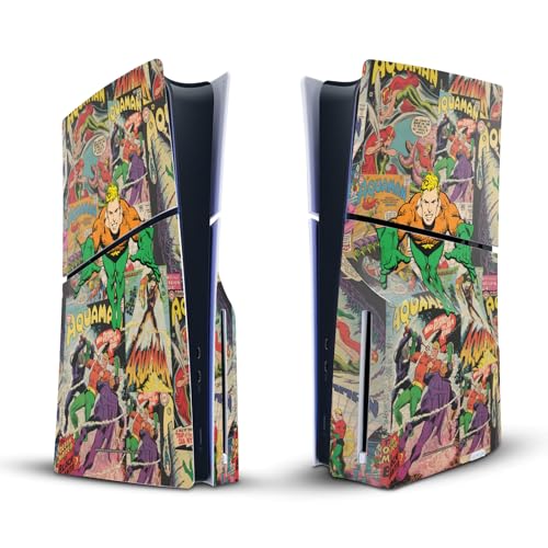 Skin Aquaman adhésif vinyle sans résidu pour console Sony PS5 Slim Disc Edition