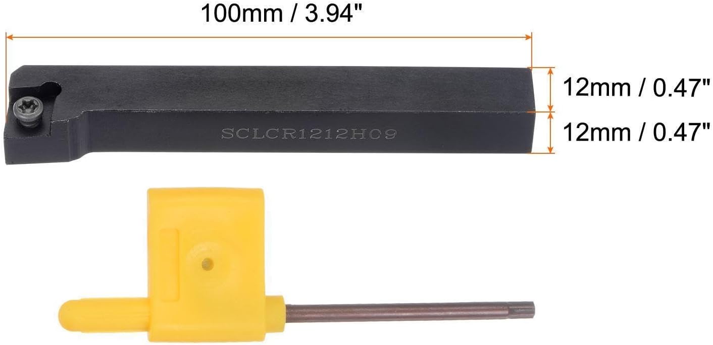 Toolparts And Accessories 1/2" Lathe Indexable Carbide Turning Tool Holder SCLCR1212H09 CNC 95 (#CN#130824-01557)