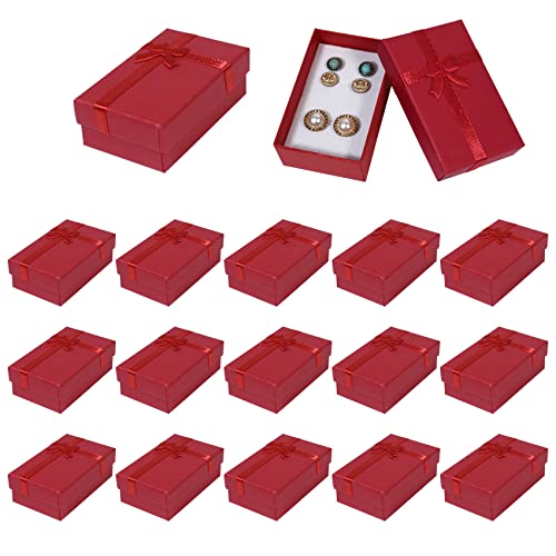 Nideen 15 Pack Jewellery Gift Boxes, 8x 5x 3cm Small Gift Boxes for Jewellery Rings Earrings Necklace, Jewellery Display Boxes Packaging Boxes, Red