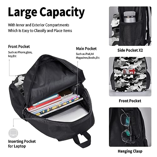 Sac à dos avec compartiment repas et trousse assortie ensemble mixte décontracté - 6