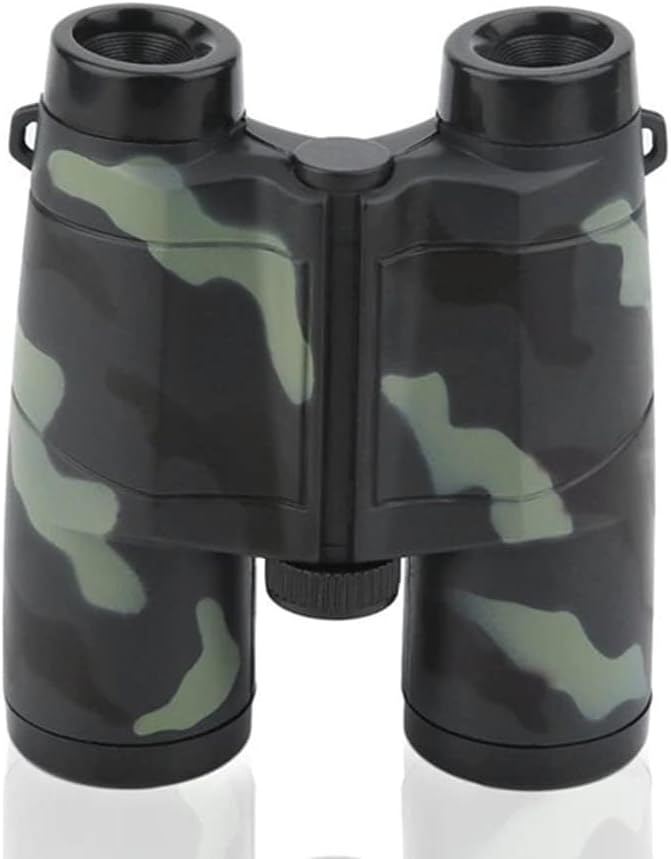 Compact and Portable Army Style Binoculars Toy for Kids - Birdwatching Outdoor Observing Sports - Easy Focus Spy Gear Telescopic Binocular Toy with Neck String