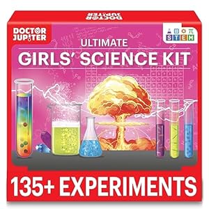 Doctor Jupiter Girls Science Kit for Kids Ages 8-10-12-14 | Birthday Gift Ideas for 8,9,10,11,12 Year Old Girls| 6-8 Experiments of Different Sciences| STEM Learning & Educational Toys