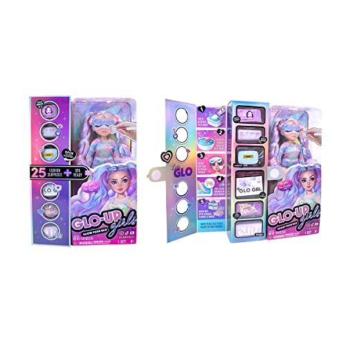 Far Out Toys Glo-Up Girls Sadie Fashion Doll, 25 Fabulous Surprises, Face Masks For Both You & Doll, Accessories, Purses, Bath Bomb, Color-Changing Nail Play #TOP4