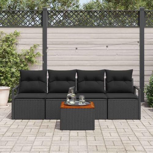 Canapé de jardin modulaire résine tressée pour ranger facilement vos coussins