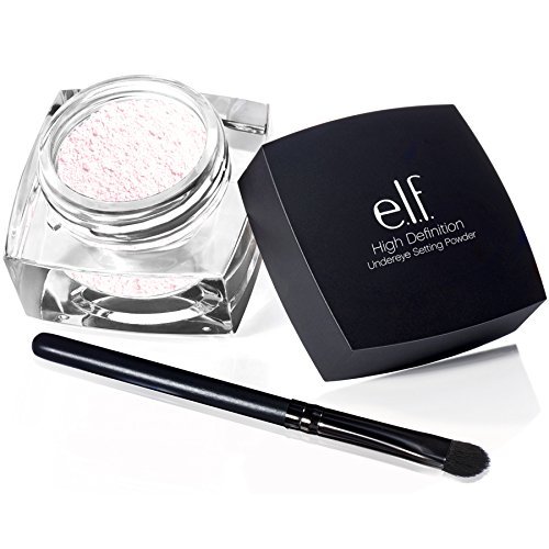 e.l.f. HD Undereye Concealer Setting Powder with Brush, Sheer, 0.04 Ounce