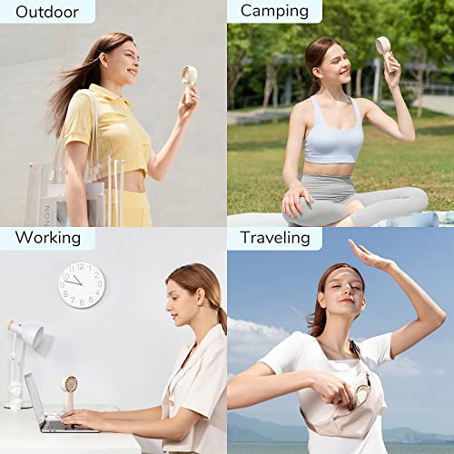 image for JISULIFE Handheld Turbo Fan [16H Max Cooling Time] Mini Portable Hand 