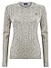 Price comparison product image Ralph Lauren Womens Cashmere Merino Cable Knit Crew Neck Jumper Cream/Grey (Small, Grey)