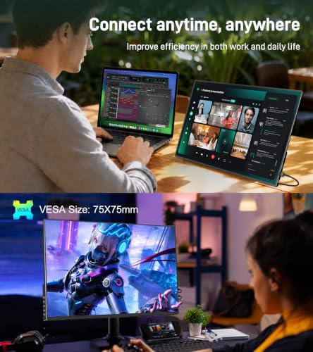Image of 16 inch OLED Portable Monitor,2K Touchscreen Monitor 120Hz,Speakers(dark black)