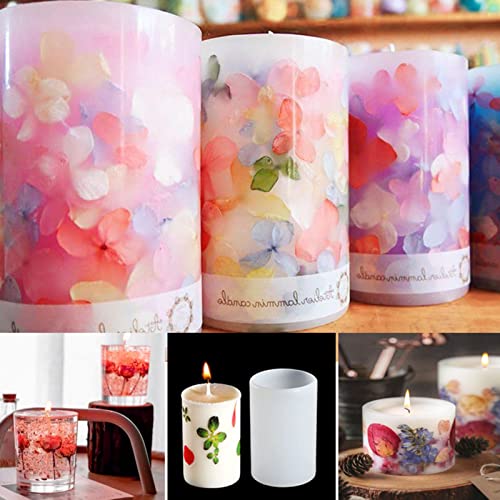 3 Size Candle Silicone Molds For Candle Making, Cylinder Epoxy Casting Molds For Aromatherapy Candles, Wax, Soaps, Diy Crafts Making (3) (Le-50) #TOP5