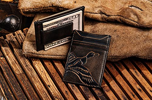 House of Jack Co. Men's Duck Slim Money Clip Wallet, Black