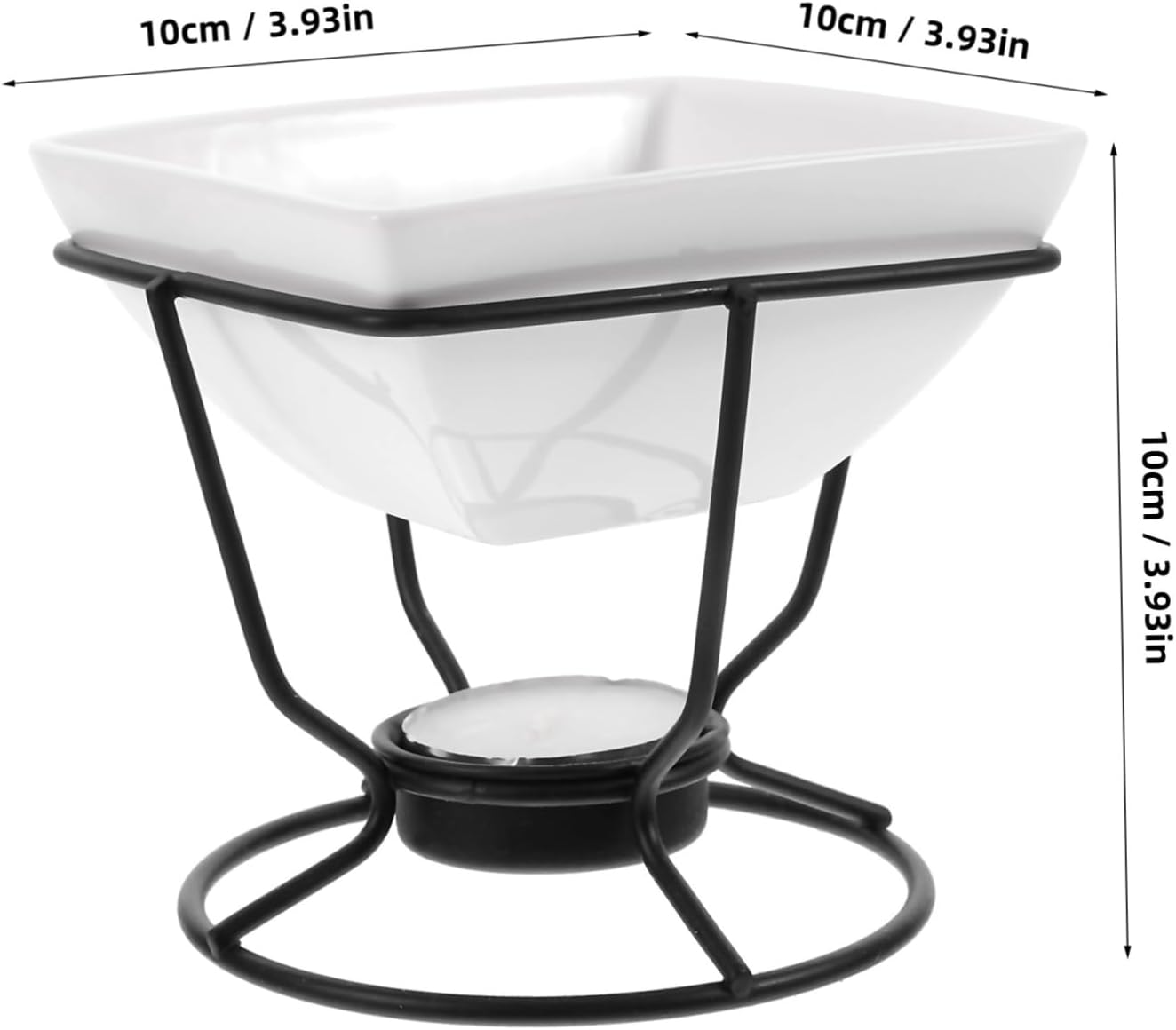 White Ceramic Chocolate Melt Pot for DIY Baking and Fondue Use
