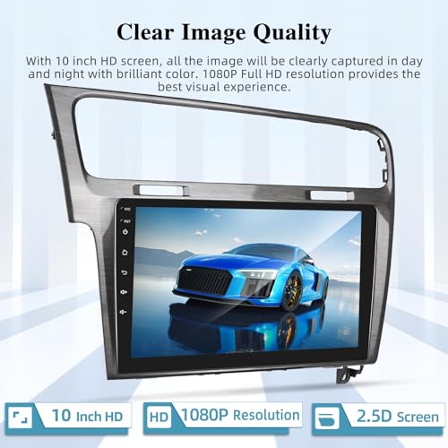 Radio de 10 pulgadas para VW MK7 Android con Carplay, GPS y cámara 5