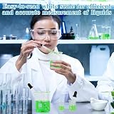 5 sztuk mini miareczek 100ml 50ml 25ml 10ml 5ml, zlewka z miarką, szkło borosilikatowe mini miarka z miarkowanym kroplomierzem i naklejką z etykietą, zlewka do laboratorium