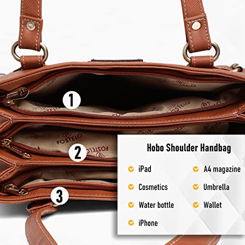 Image of Fostelo Women's Nightingale Satchel Tote Handbag for Women | Ladies Purse | Stylish Shoulder Bag | Gift For Women
