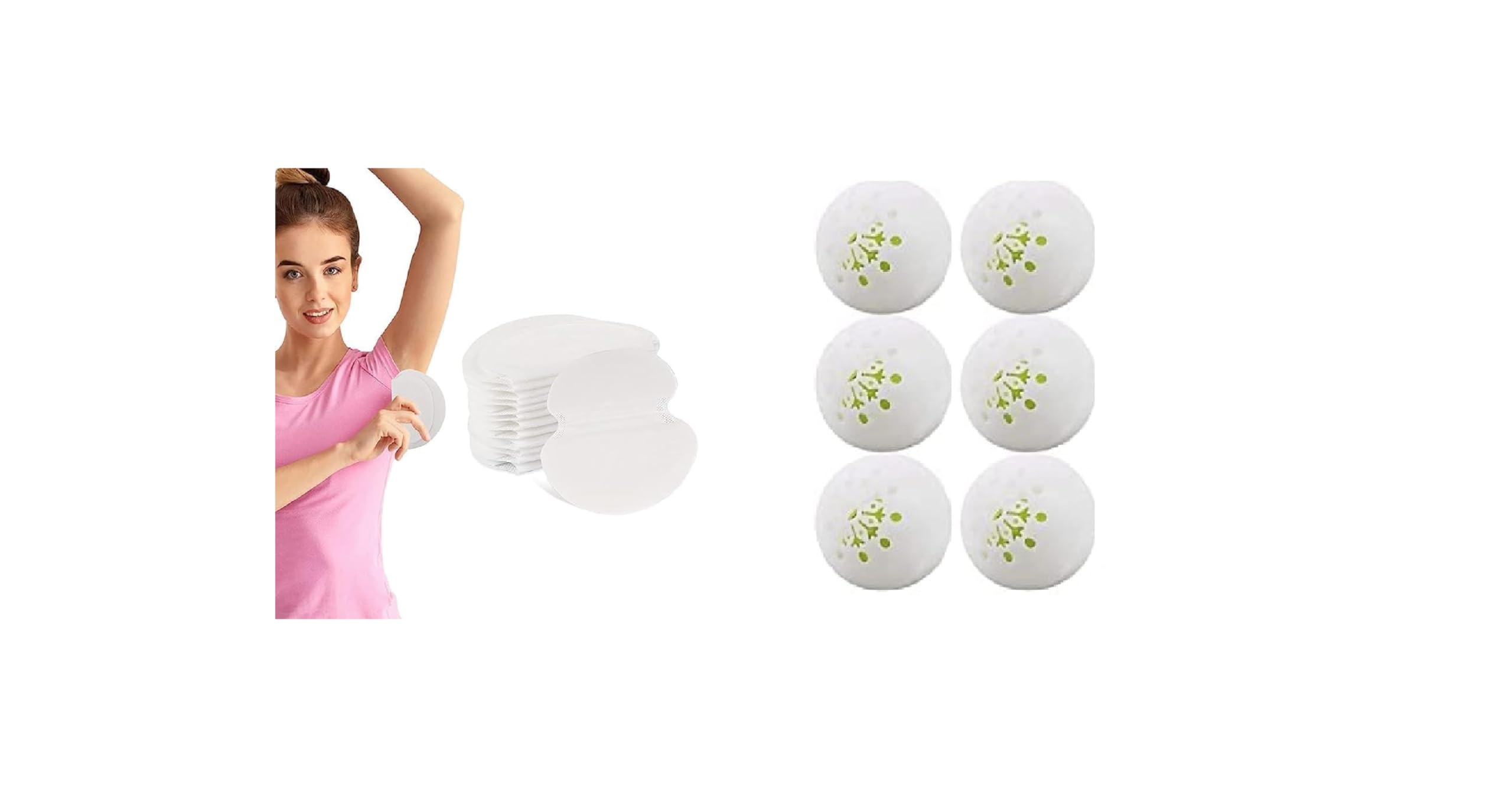 M.F.H Sweat Pads For Underarms Disposable Highly Absorbent Sweat Pads Cotton Anti Allergic AND 6 Pcs Shoe Deodorizer Balls – Odor Eliminator for Shoes, Gym Bags, Lockers & Sports (PACK OF 2) COMBO-image-3