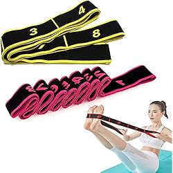 2 Piezas Banda Elástica de Yoga, Banda elástica de Ejercicio, Bandas Latinas de Resistencia, Banda de Ejercicio Ajustable de Múltiples Bucles, para Fitness, Baile, Gimnasia (Rosa+Amarillo) 4 2 Piezas Banda Elástica de Yoga, Banda elástica de Ejercicio, Bandas Latinas de Resistencia, Banda de Ejercicio Ajustable de Múltiples Bucles, para Fitness, Baile, Gimnasia (Rosa+Amarillo)