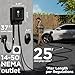 EVIQO Level 2 EV Charger - Wall Home EV Charger Level 2 48 Amp for Electric Car - 240V NEMA 14-50 Plug in 11.5kW EVSE J1772 Chargers, Energy Star/UL - Smart Electric Vehicle Charging Stations