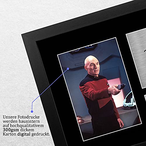 HWC Trading Patrick Stewart A4 Gerahmte Signiert Gedruckt Autogramme Bild Druck-Fotoanzeige Geschenk Für Star Trek Tv-Show-Fans