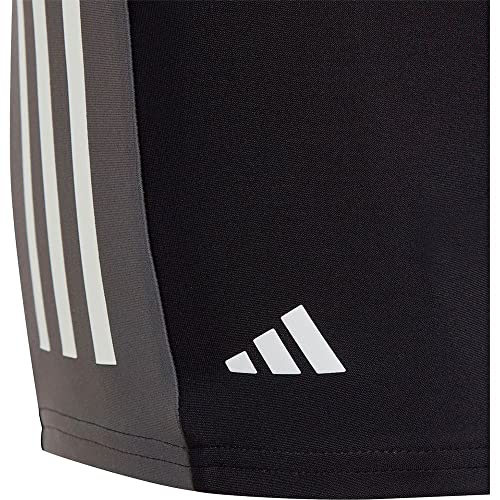 adidas Jungen Colourblock 3-Stripes Swim Boxers, Black/Semi Lucid Blue/Grey Six/White, 5-6 Years