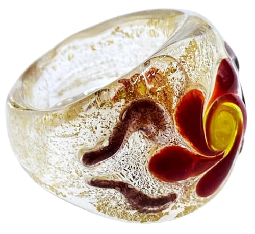 ANELLO IN VETRO DI MURANO ANTICA MURRINA VENEZIANA V725C (20/21)