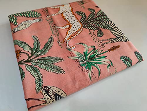 Image of Floral Printed Cotton Fabric Cloth Hand Block Print Fabric Women Material Running Jaipuri Hand Block Printed Women Dress Material Kurtis Natural 44 inch Inches Width 2.5 Meter (Pattern 12)