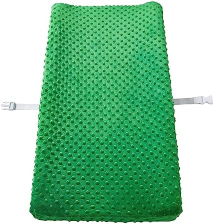 Blackleaf Baby Plush Minky Dot Changing Pad Covers, Minky Diaper Changing Table Pad Sheet Covers for Newborns Infants Baby Boys Girls (Fern Green)