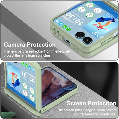 Coque Galaxy Z Flip 7 de luxe vert émeraude blindée avec verre premium