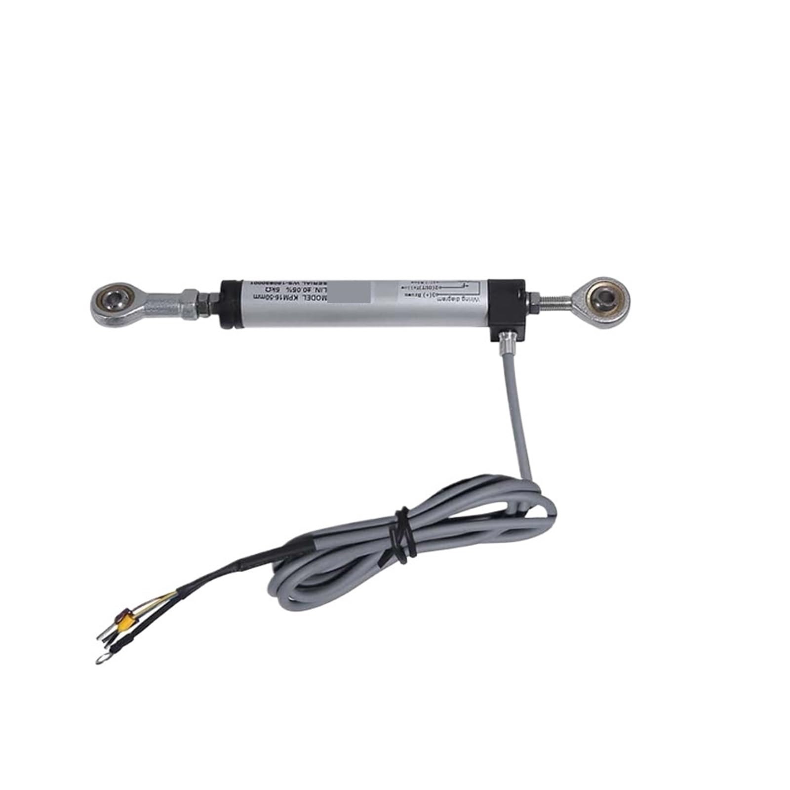 Capteur de Position linéaire Capteur de déplacement transducteur linéaire KPM16J sortie analogique 4-20mA avec rotule potentiomètre de 16mm de diamètre échelle linéaire(100mm 4-20mA 2-wires)