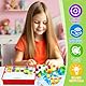 PlsMupn Mosaik Steckspiel ab 2 3 4 Jahre, Montessori Lernspielzeug mit 12 Bildvorlagen & 46 Steckperlen, Farben lernen & Motorik fördern, Pädagogisches Steckspiel für Kinder, Geschenk Junge Mädchen
