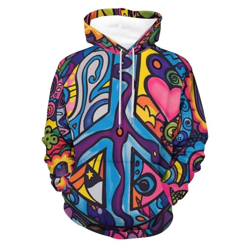 Sweatshirt Pullover Fleur d'Amour Contre le Froid Style Unisexe Confort S