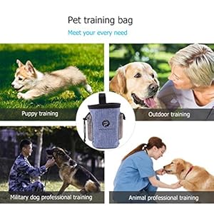 Pet Treat Pouch Dog Training Bag with Belt Carries Pet Toys Treats Sport Running Drawstring Waist Bag Poop Bag Dispenser, Red