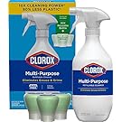 Clorox Multi-Purpose Cleaning Spray System Starter Kit, 1 All-Purpose Cleaner, 1 Spray Bottle and 3 Refills, Citrus Groves, 1.13 oz Each