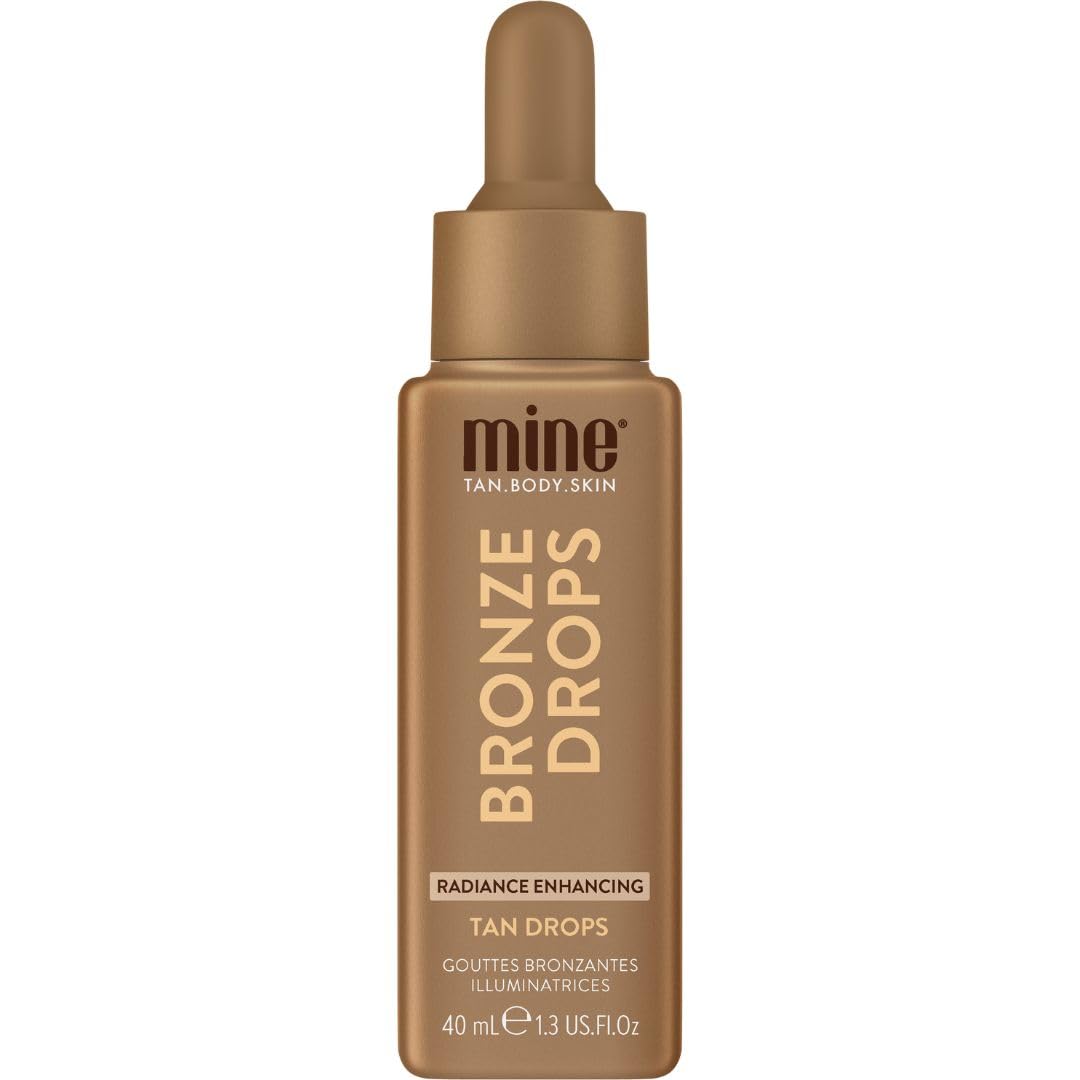 Minetan Facial Self Tanning Drops | Radiance Enhancing Bronzing Serum - Daily Tanner Boosting Drops, Face & Body, Infused wtih Vitamin C, Hydrating, Radiant Skin Finish, 1.3 Fl Oz