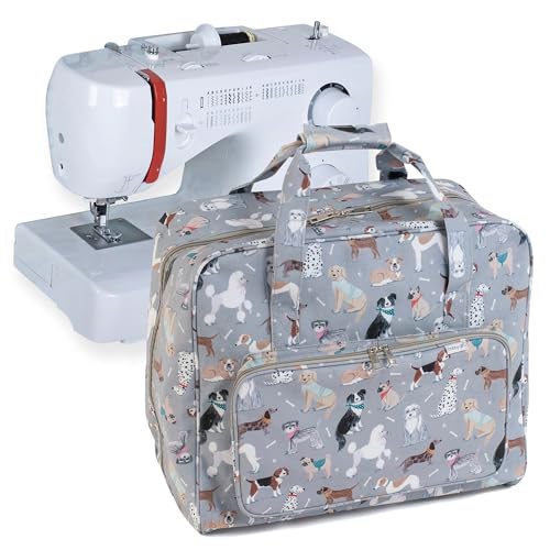 Sac pour machine à coudre de transport Hobby Gift chiens gris