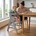 hauck Alpha+ Holz Hochstuhl Baby mitwachsend ab 6 Monaten bis 90 kg, Grey