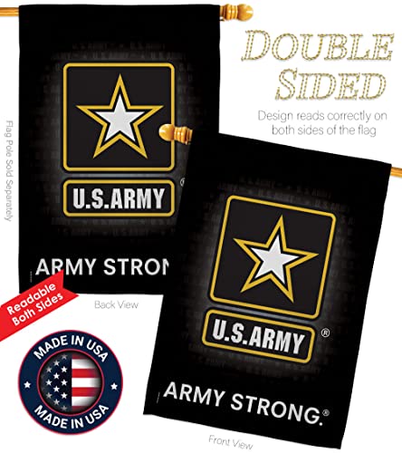 Breeze Decor HS108061-BO-02 U.S. Army Americana Military Decorative Vertical House Flag Set, 28"x 40" w/Flagpole, Multi-Color by Breeze Decor - Image 6