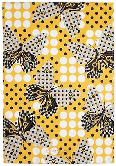 MACKENZIE-CHILDSSPOT ON Butterfly Dish Towel, Small, Yellow